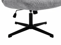 Vente-unique Sillón pivotante de tela jaspeado color SELENDO Gris