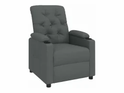 Sale Sillón reclinable de tela oscuro Sillón Relax