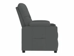 Sale Sillón reclinable de tela oscuro Sillón Relax