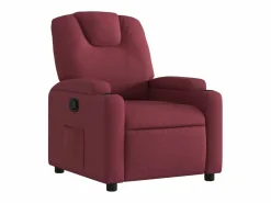 vidaxl Sillón reclinable de tela tinto