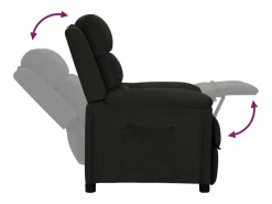 Sale vidaxl Sillón reclinable de tela Negro