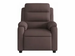 vidaxl Sillón reclinable de tela marrón oscuro