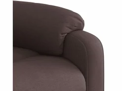 vidaxl Sillón reclinable de tela marrón oscuro