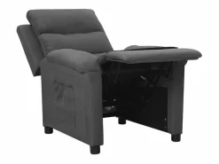 Hot vidaxl Sillón reclinable de tela oscuro Gris