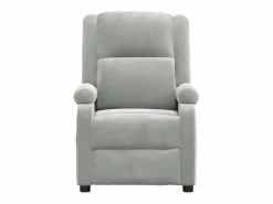 vidaxl Sillón reclinable eléctrico de terciopelo claro