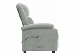 vidaxl Sillón reclinable eléctrico de terciopelo claro