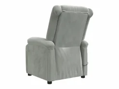 vidaxl Sillón reclinable eléctrico de terciopelo claro