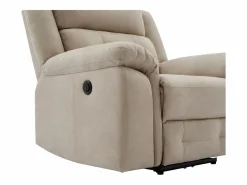 Best Vente-unique Sillón reclinable eléctrico de microfibra ORTIANO Beige