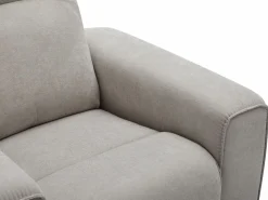 Vente-unique Sillón reclinable eléctrico de tela color gris LORGITA