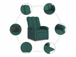 New Sillón reclinable eléctrico tela oscuro Sillón Relax