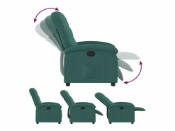 New Sillón reclinable eléctrico tela oscuro Sillón Relax