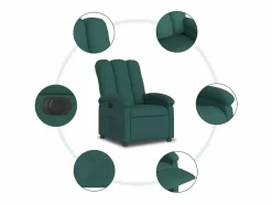 New Sillón reclinable eléctrico tela oscuro Sillón Relax