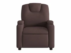 vidaxl Sillón reclinable eléctrico tela marrón oscuro