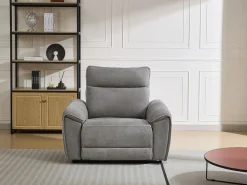 Vente-unique Sillón reclinable eléctrico de tela DJARALO
