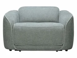 Outlet Vente-unique Sillón reclinable eléctrico de tela jaspeado OZARTO Gris