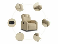 New Sillón reclinable eléctrico de tela Sillón Relax