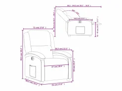 Discount vidaxl Sillón reclinable eléctrico tela gris taupé Topo