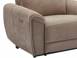 Vente-unique Sillón reclinable eléctrico de tela en color DJARALO