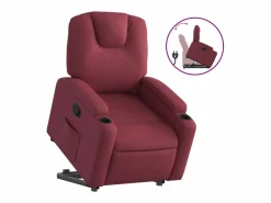 Clearance vidaxl Sillón reclinable elevable tela tinto Rojo