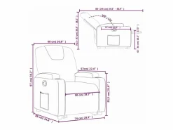 Clearance vidaxl Sillón reclinable elevable tela tinto Rojo