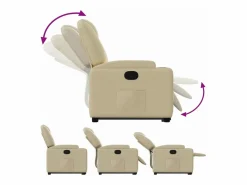 Best vidaxl Sillón reclinable elevable de tela color Crema