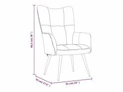 vidaxl Sillón relajante con taburete de terciopelo mostaza