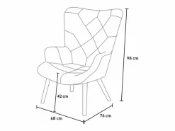 AHD Sillón relax butaca con reposabrazos Patchwork Patchy Chic