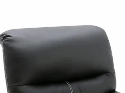 Vente-unique Sillón relax de piel sintética negra 5 niveles de inclinación CANBY