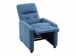 New Vente-unique Sillón relax de tela acolchada color JARAMILO Azul