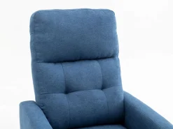 New Vente-unique Sillón relax de tela acolchada color JARAMILO Azul
