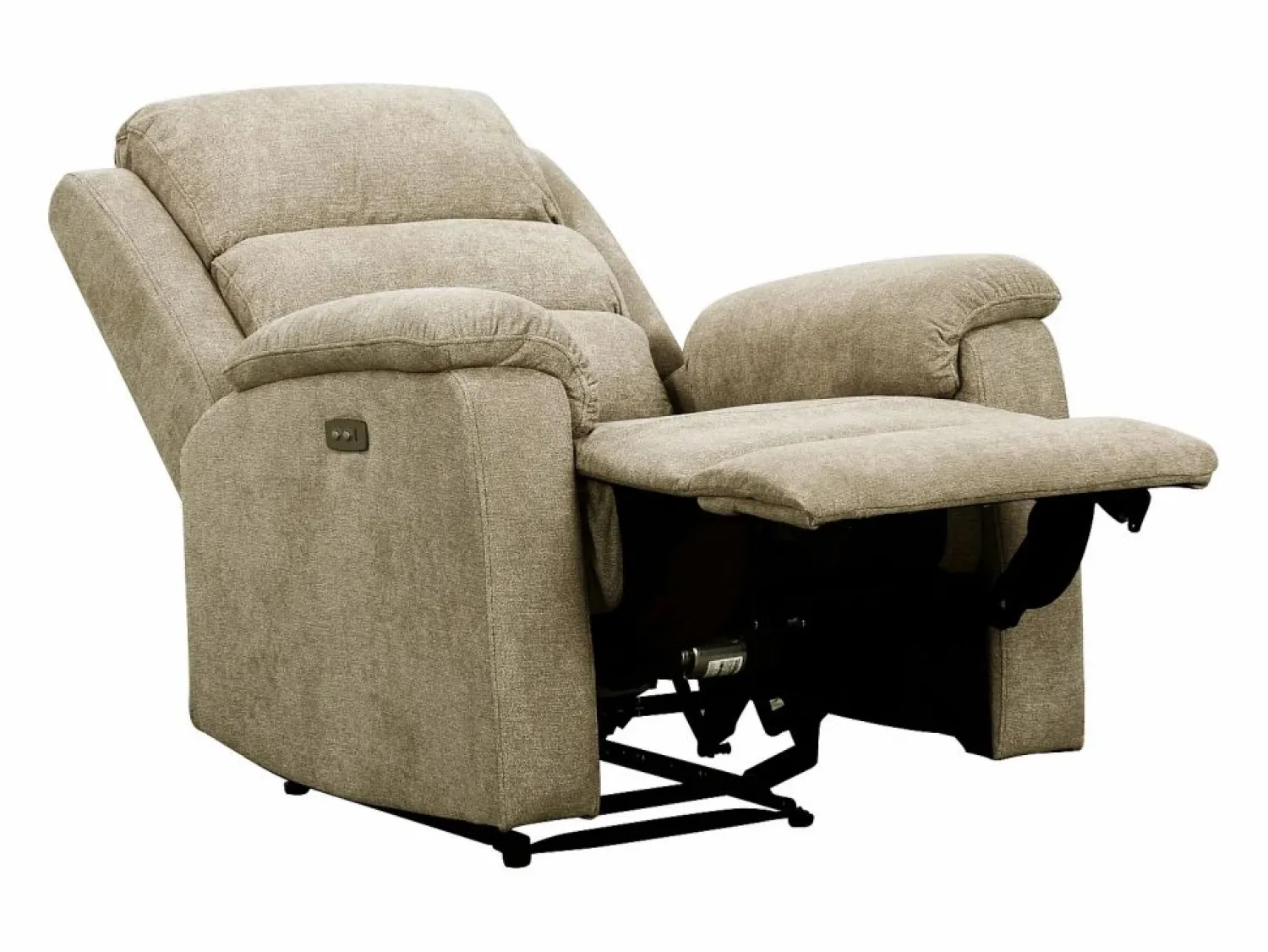Hot Sillón relax eléctrico de tela reposapiés y respaldo reclinables NEVERS Sillón Relax