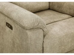 Hot Sillón relax eléctrico de tela reposapiés y respaldo reclinables NEVERS Sillón Relax