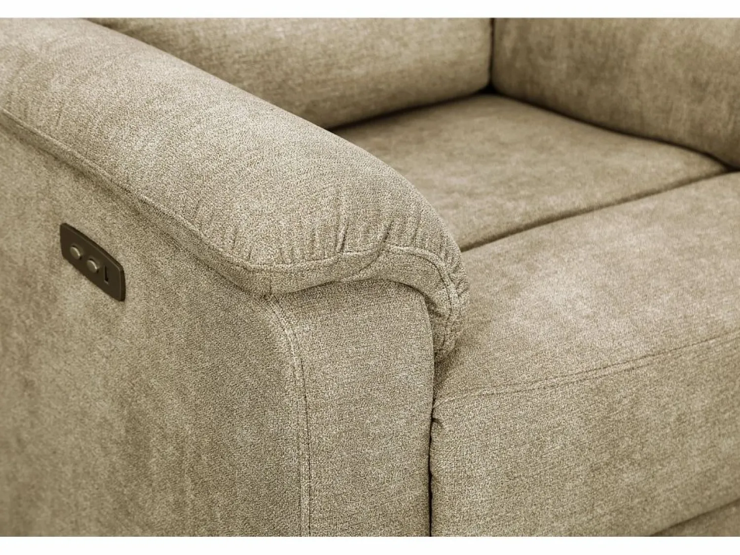 Hot Sillón relax eléctrico de tela reposapiés y respaldo reclinables NEVERS Sillón Relax
