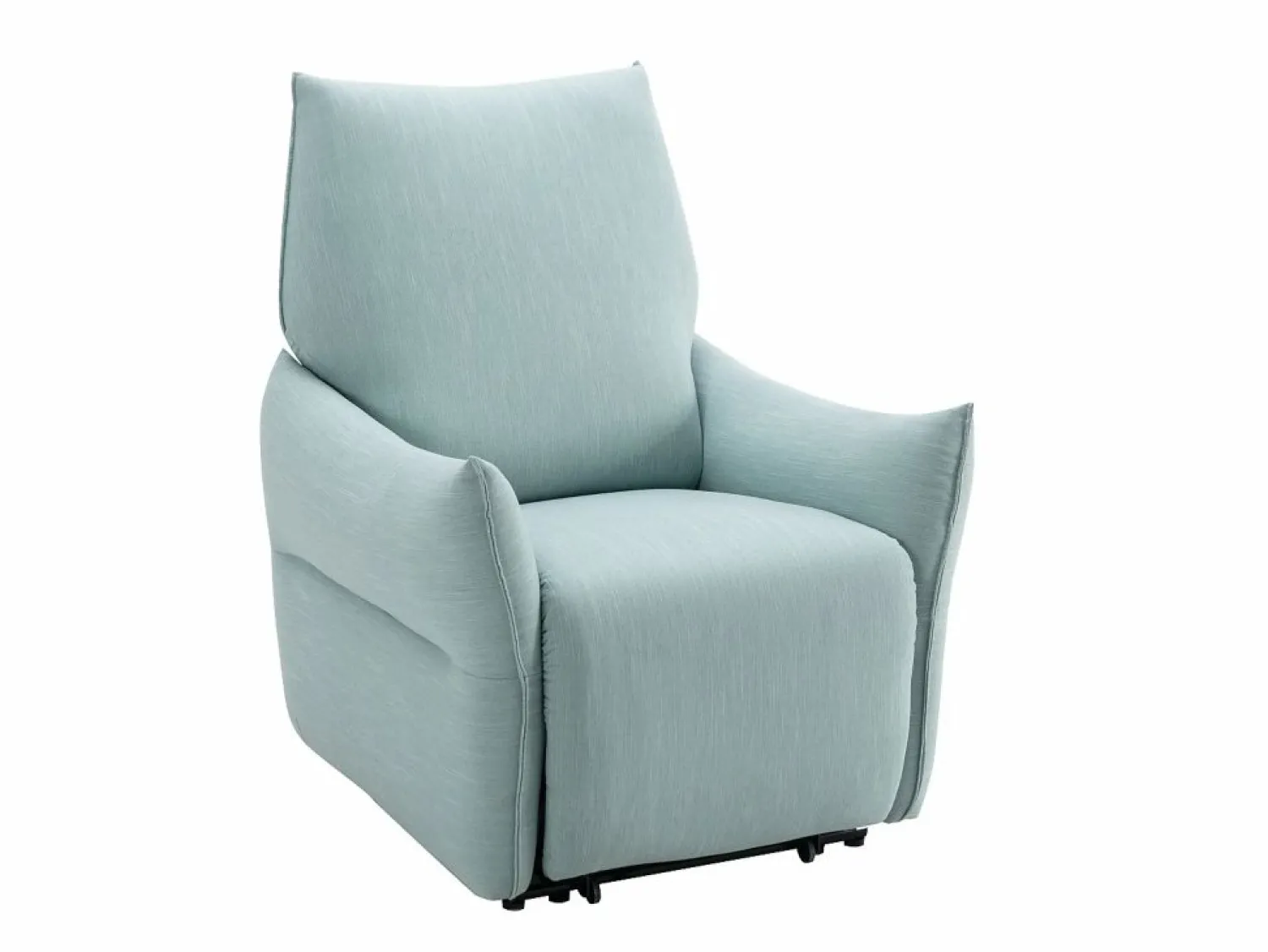 Vente-unique Sillón relax eléctrico de tela azul claro estilo contemporáneo MODOC