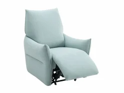 Vente-unique Sillón relax eléctrico de tela azul claro estilo contemporáneo MODOC