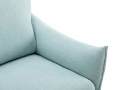 Vente-unique Sillón relax eléctrico de tela azul claro estilo contemporáneo MODOC