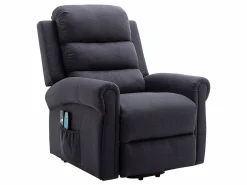 Online Vente-unique Sillón relax eléctrico de tela antracita LOVARI Gris antracita