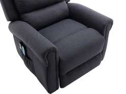 Online Vente-unique Sillón relax eléctrico de tela antracita LOVARI Gris antracita