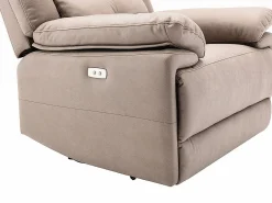 Sillón relax eléctrico de tela gris con 1 puerto USB DOLENE Sillón Relax