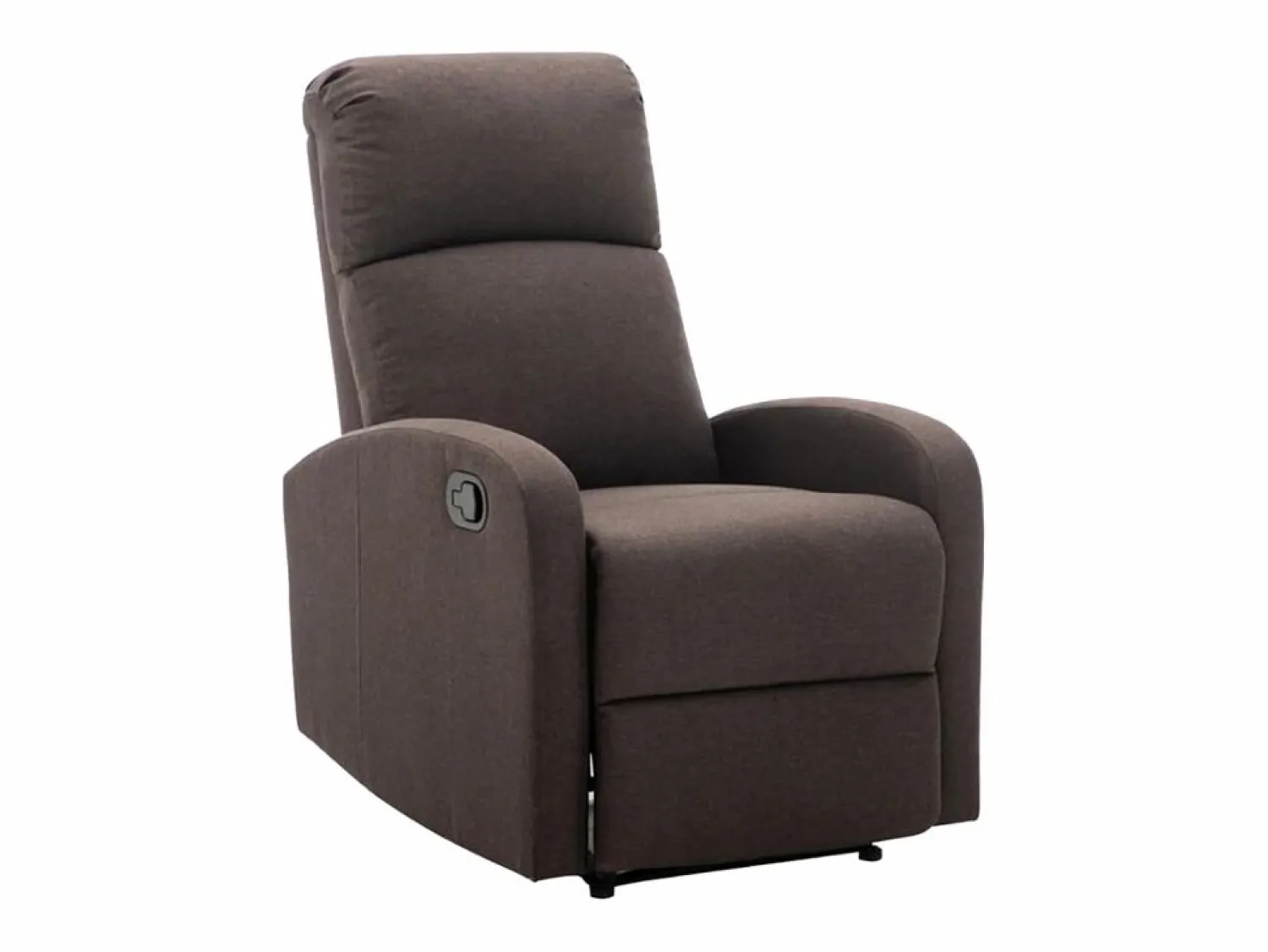 Best Sillón relax manual de tela color marrón ISAO Barato Sillón|Sillón Relax
