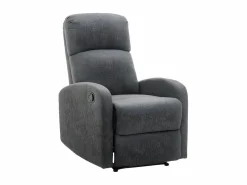 Vente-unique Sillón relax manual de tela color antracita ISAO Barato