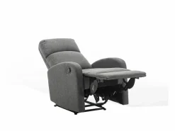 Vente-unique Sillón relax manual de tela color antracita ISAO Barato