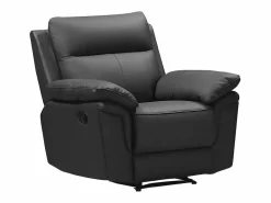 Best Vente-unique Sillón relax mecánico de piel de búfalo PAKITA Negro