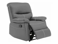 Vente-unique Sillón relax mecánico de piel sintética CANBY