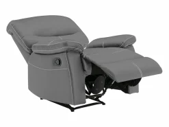 Vente-unique Sillón relax mecánico de piel sintética CANBY