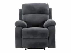 Vente-unique Sillón relax mecánico de tela antracita TOLZANO patas metal