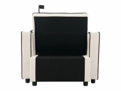 Outlet ModernLuxe Sillón retráctil de terciopelo - con portavasos + soporte para teléfono móvil - Beige