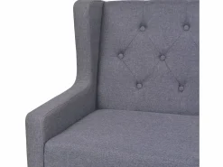 Mobikasa Sillón silla asiento de salón sofá club de diseño sala de estar tela 1102324 Gris