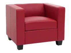 Sale MCW Sillón Sillón lounge Lille, Cuero, Rojo