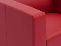 Sale MCW Sillón Sillón lounge Lille, Cuero, Rojo